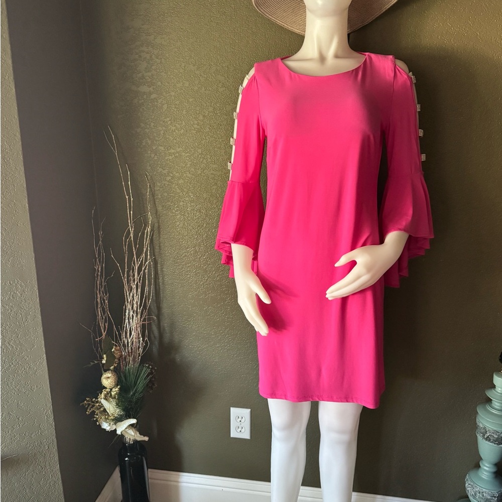 MSK Pink Bell Sleeve Dress